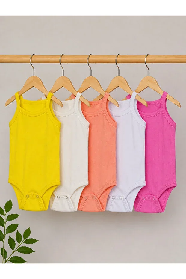 5 Colors String Strap Baby Snap Baby Bodysuit