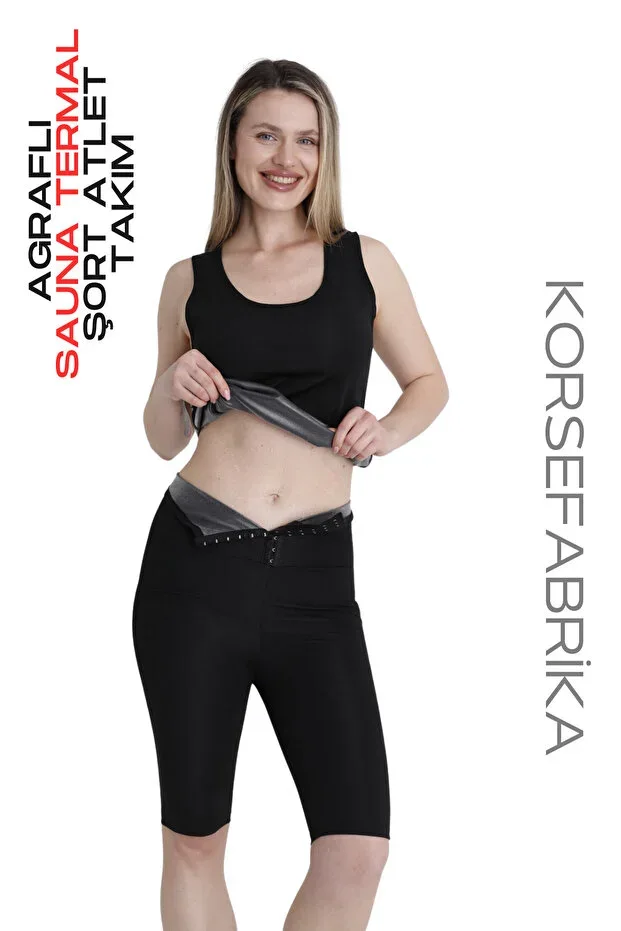 Sauna Thermal Original Shorts-Tank Top Set for Slimming by Sweating