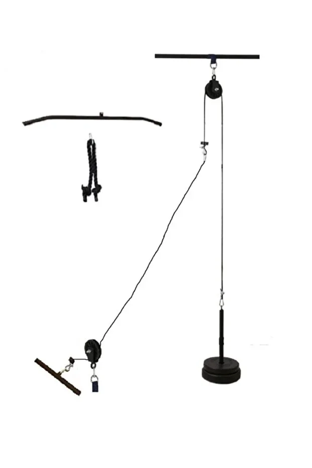 Esi Fitness Double Pulley Set (Pushdown Triceps Biceps Lat Pulldown) Workout Station