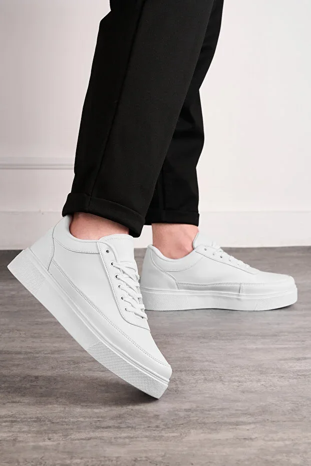 White Daily Men's Orthopedic Sneaker Shoes -182