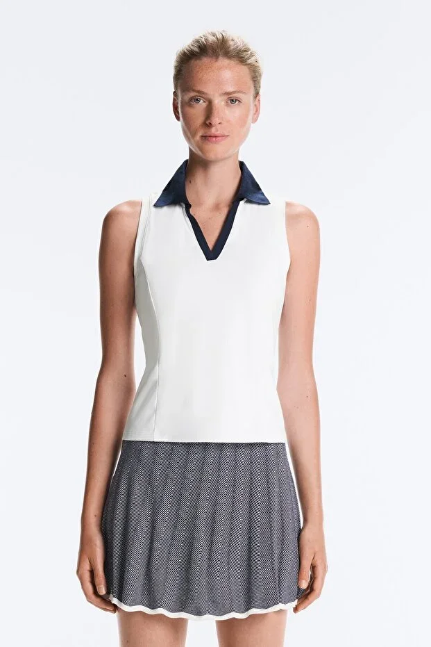 Oysho Contrast Comfortlux Sleeveless Polo