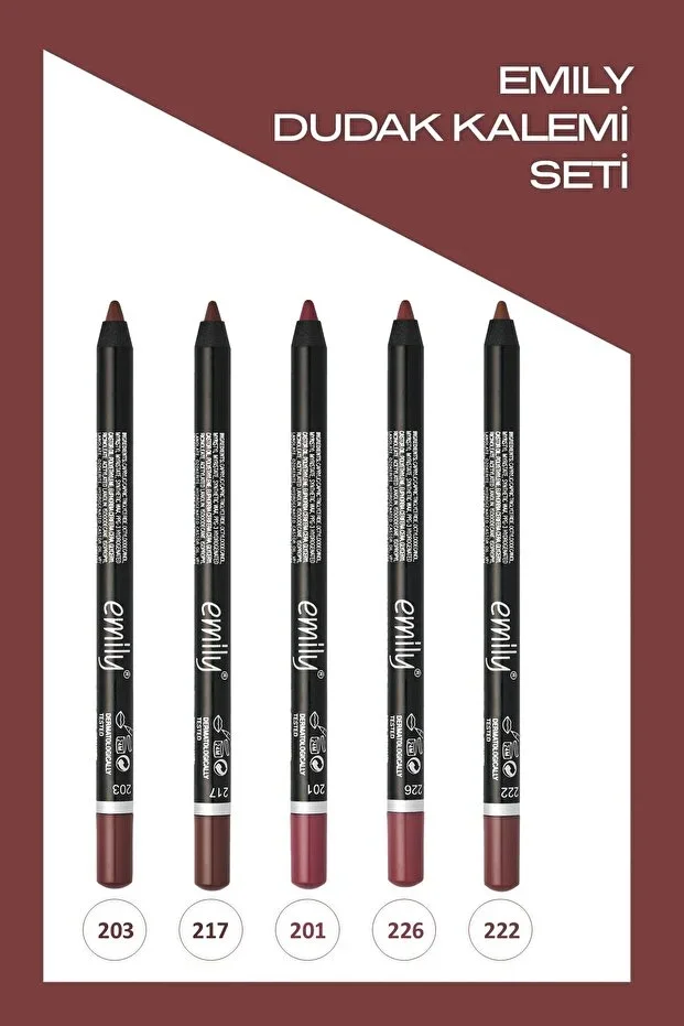 Emily Lipstick Pencil 5's Set No: 203-217-201-226-222