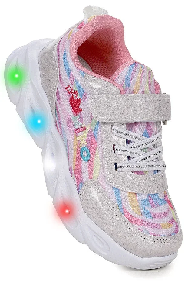 Teno Velcro Light-Up Girl Baby Sports Shoes