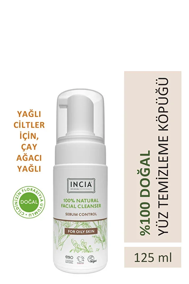 %100 Natural Silky Facial Cleansing Foam Makeup Acne Blackhead Pimple Oily Skin Vegan 125 ml
