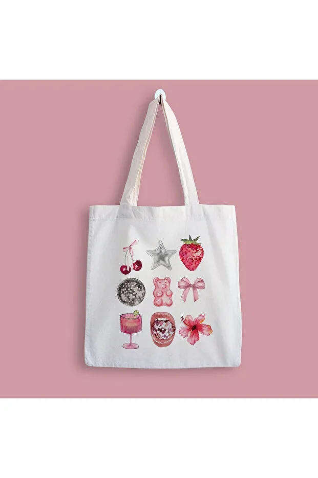 Aesthetic Waterproof Printed Canvas Bag, Beach Bag