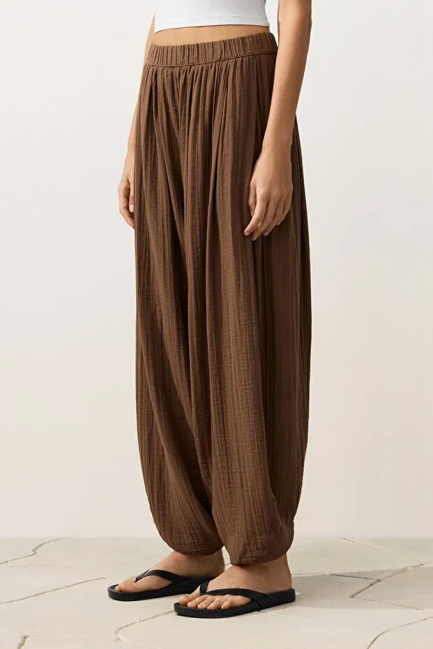 Oysho 100% cotton balloon pants