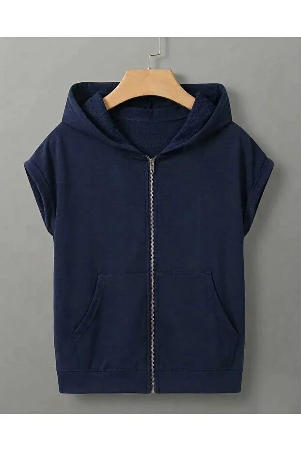 LERİXMOD_unisex women men 3 season kangaroo pocket hooded half zip batwing sleeve
