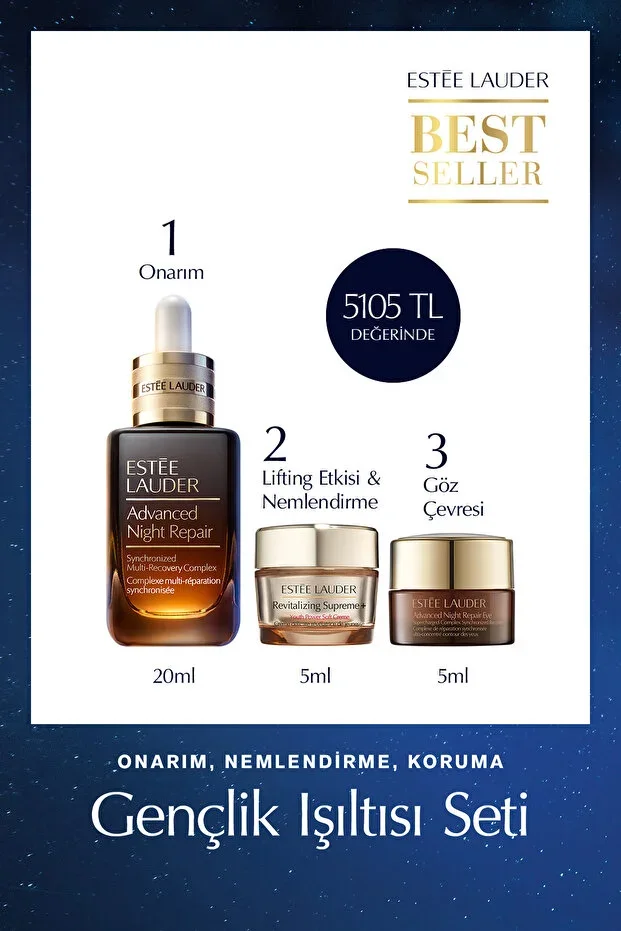 Skincare Set - Advanced Night Repair Serum 20ml Revitalizing Supreme Cream 5ml Eye Cream 5ml