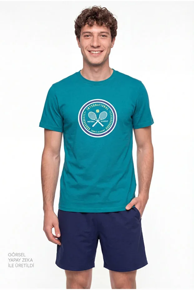 Men's Colorful Serve Style Pajama Set