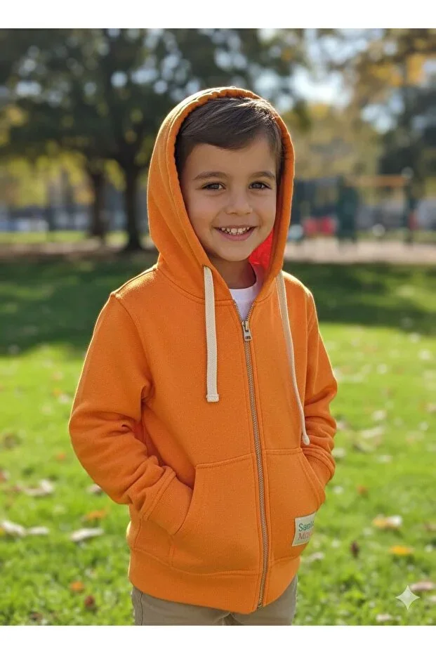 Girls Boys Kids Cardigan Comfortable Daily Zippered Hooded Sweatshirt Vest