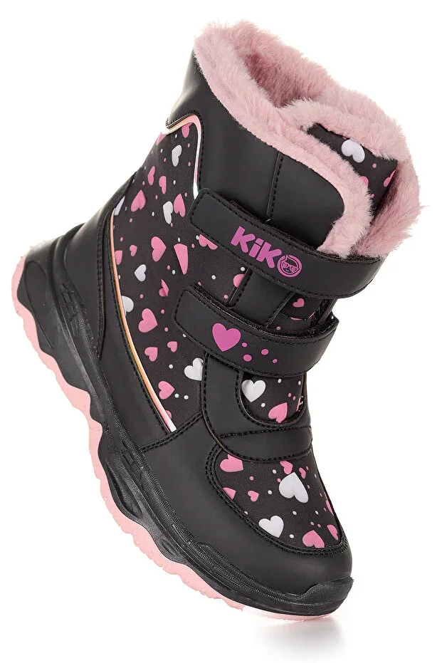 Snowflake Velcro Girls' Snow Boot Water Resistant