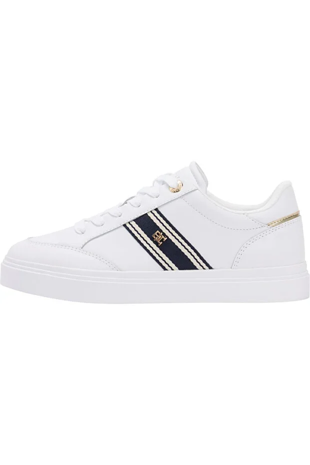 Tommy Hilfiger Women's Chic Cupsole Webbing White Sneaker