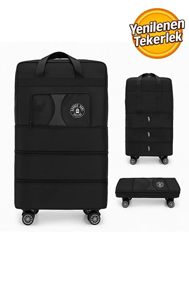 Premium 360 Degree Rotating Wheel Three Bellows Wheeled Suitcase - Giant Size Bag