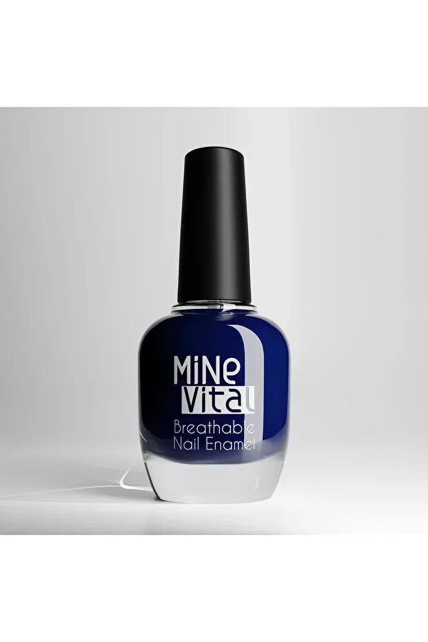 Indıgo - Breathable Nail Polish, Breathable, Water Permeable (F6345, O2 MATRİX) Dark Navy, No:56