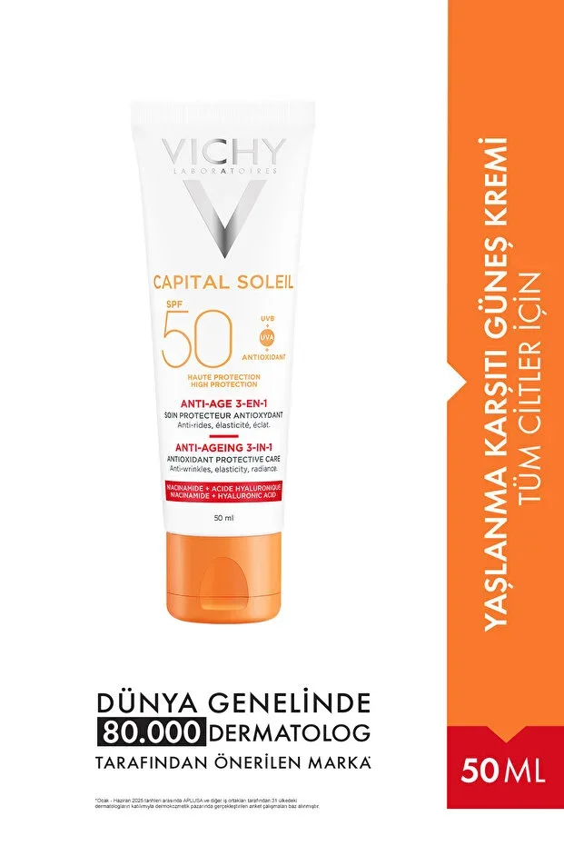 Capital Soleil Anti Ageing 3 in 1 SPF50 Anti-Ageing Face Cream 50 ml