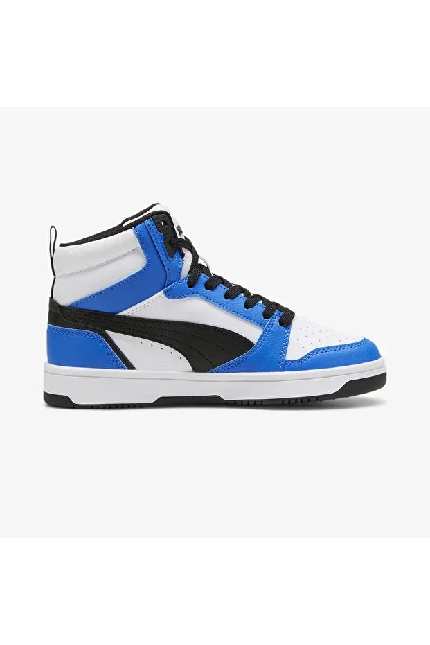 Rebound V6 Mid Kids White Sports Shoes