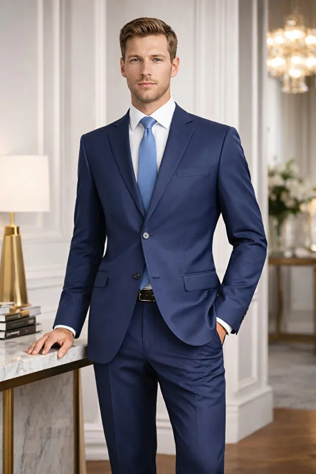 Classic Fit Men's Suit Premium Elegance