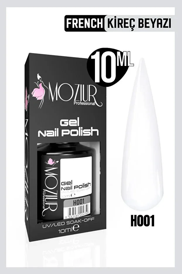 MOZIUR Permanent Nail Polish UV LED H001 LIME WHITE (MAIN COLORS) 10ml
