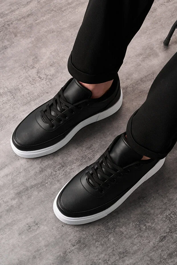 Black White Casual Men's Orthopedic Sneaker Shoes -182