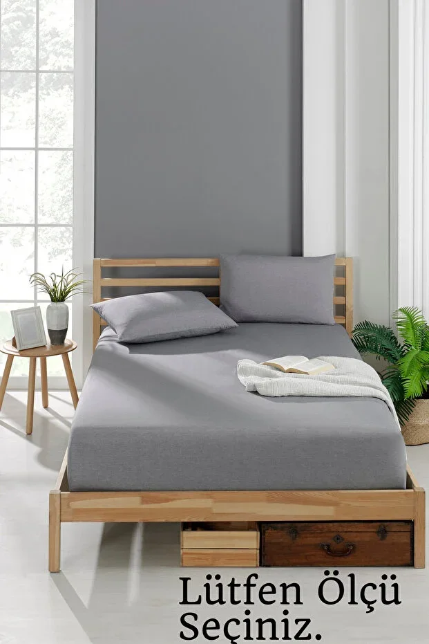 Akfil Fabric Elastic Fitted Sheet Set with Pillowcase