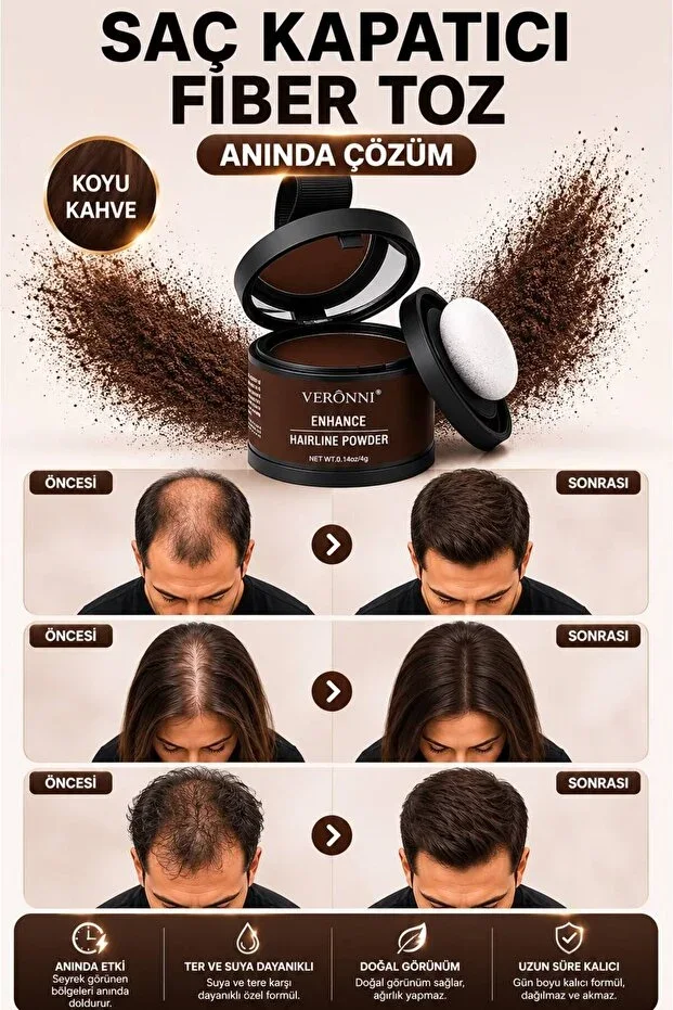 New Generation Hair Thickening Dye Powder | Hair Fiber for Sparse Beards and Hair | Waterproof Dye for Hair and White Coverage