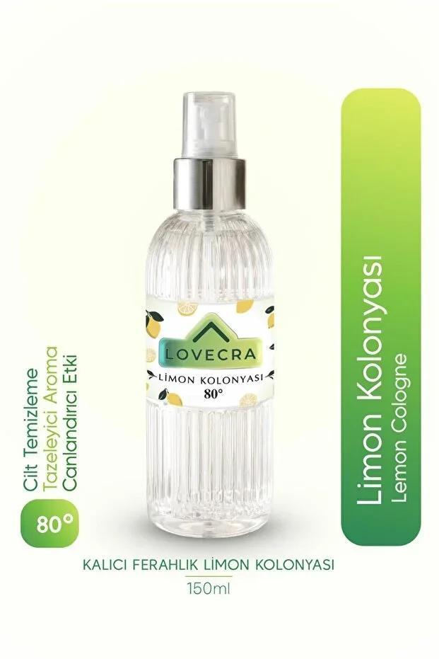 Lemon Cologne 80° Refreshing Hygienic Strong Cleaning Invigorating Effect 150 ml