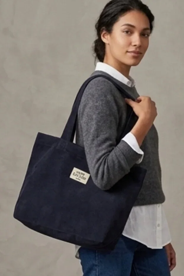 Handmade Canvas Tote Bag Women Daily Chic Use