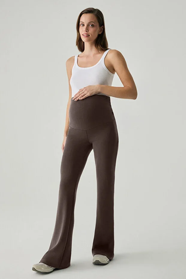 High-waisted flared TENCEL™ maternity pants