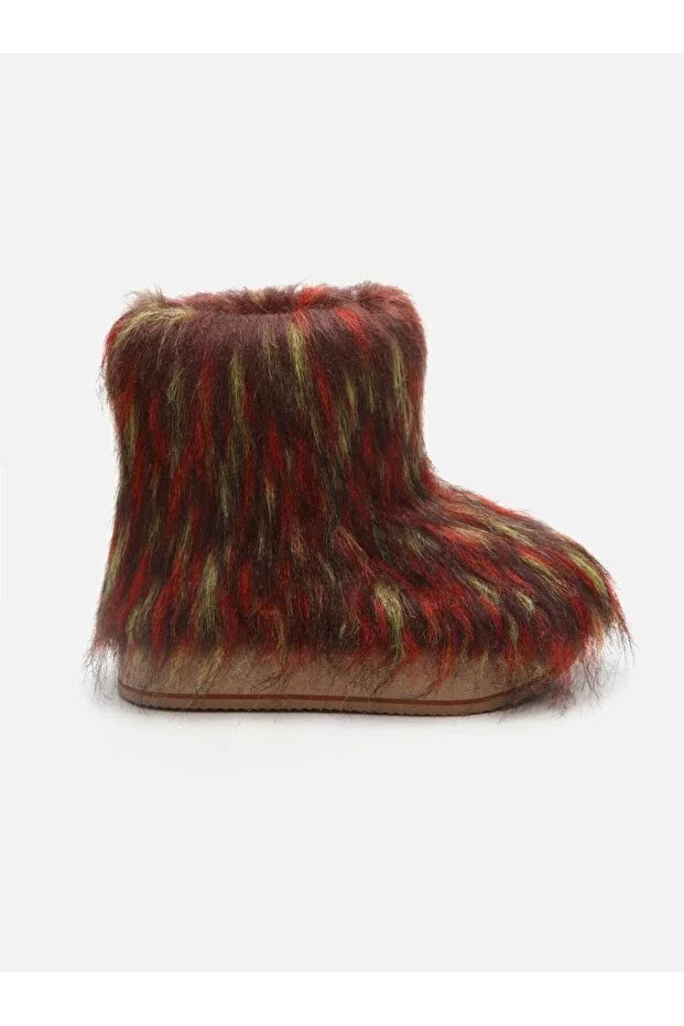 Apreski Brown Women's Faux Fur Boots