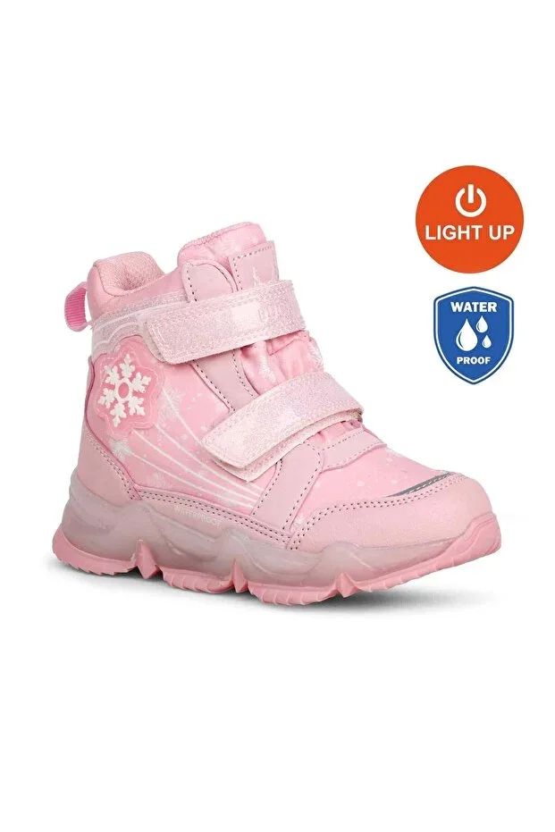3034 Snowy WATERPROOF-LIGHT UP Anatomical Children's Boot Pink