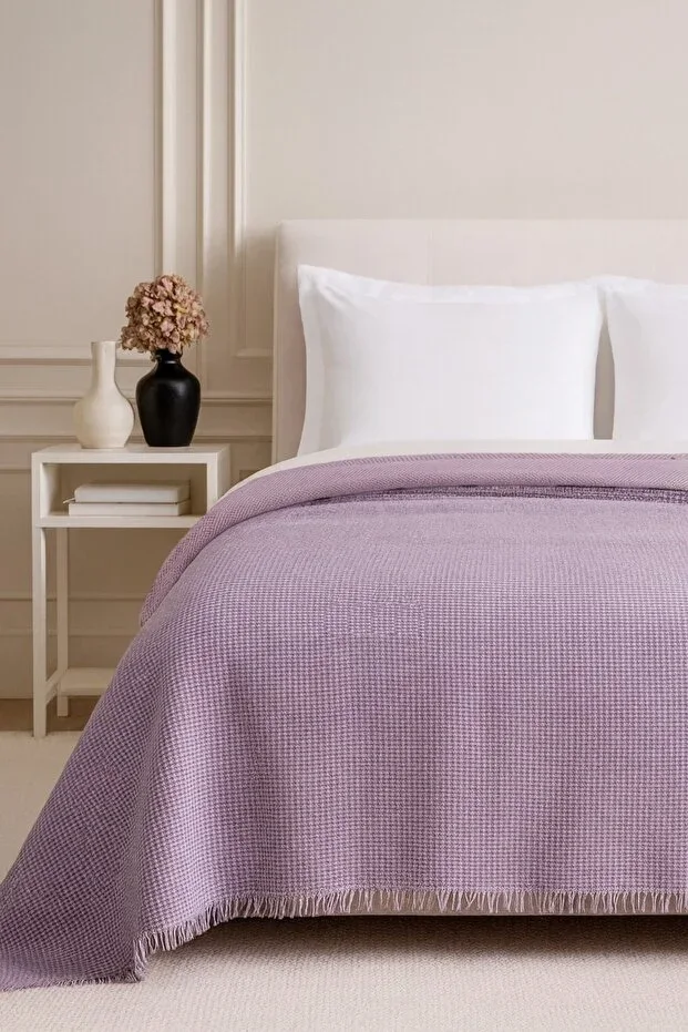 200X220 WAFFLE DUVET COVER - LILAC