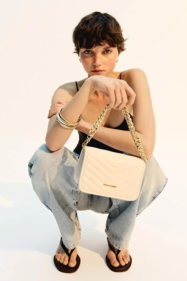 Chain Quilted Crossbody Bag