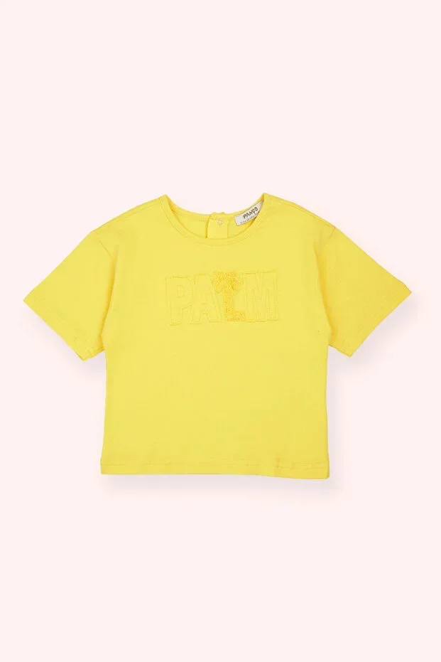 Baby Boy Embroidered Yellow T-shirt