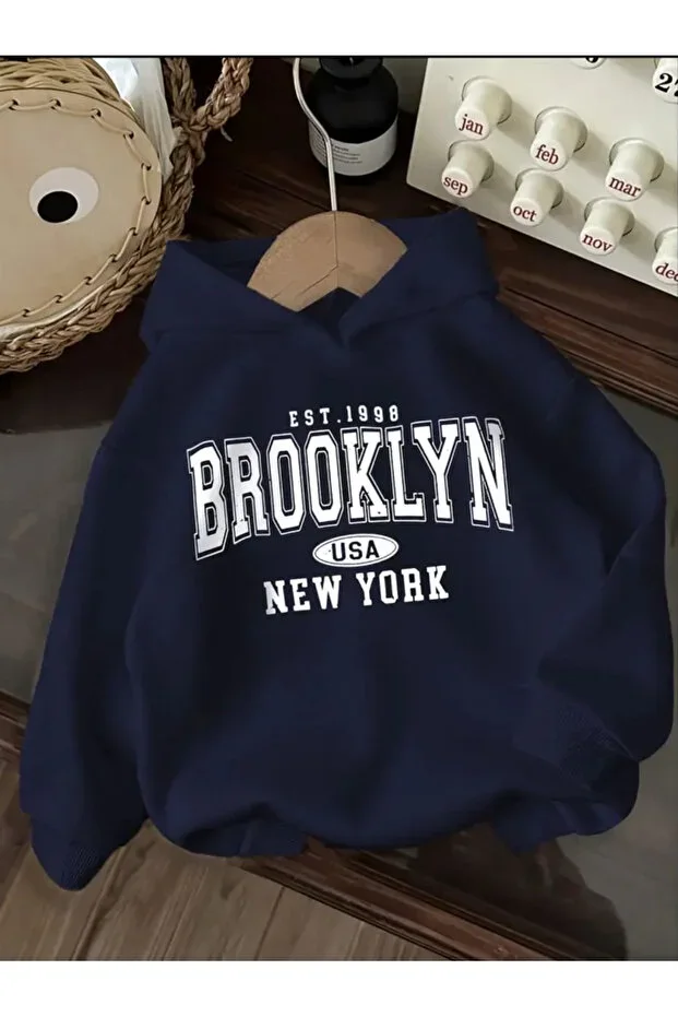 GIRL BOY BROOKLYN Print Hoodie SWEATSHIRT NEW SEASON