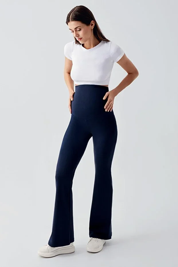 Spanish Flare High Waist Flexible Tummy Control Maternity Tights T15