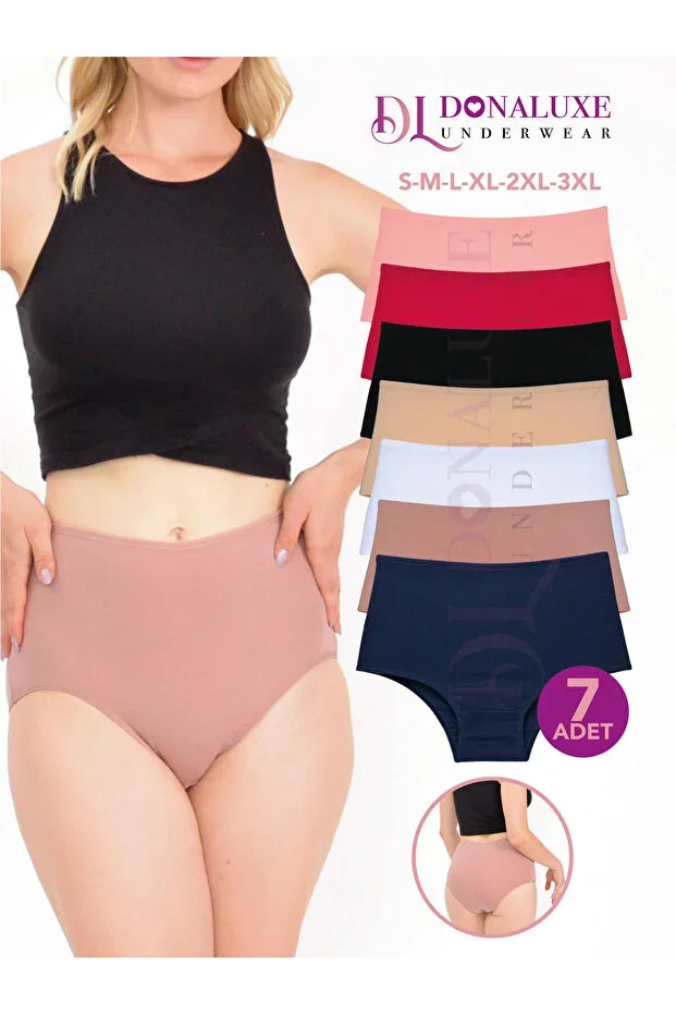 Women's Panties, Women's High Waist Cotton Hipster Panties 7-Pack