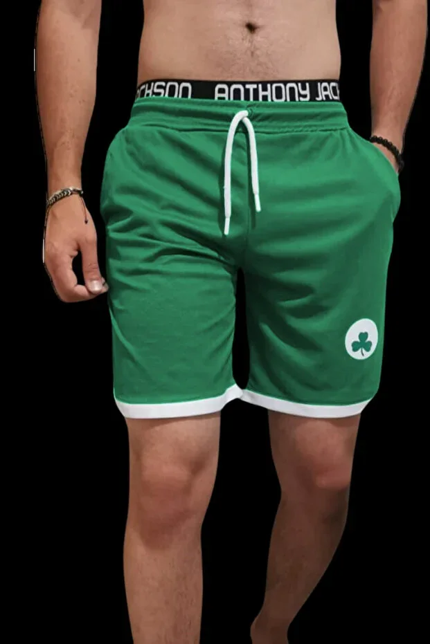 Men's Striped Shorts Basketball Football Fitness Sports Exercise Running Bermuda