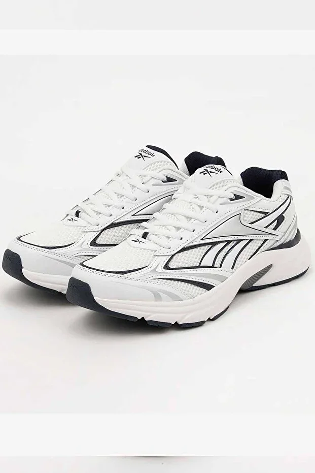 White Men's Walking Shoes - Comfortable Sole Lifestyle Sneaker