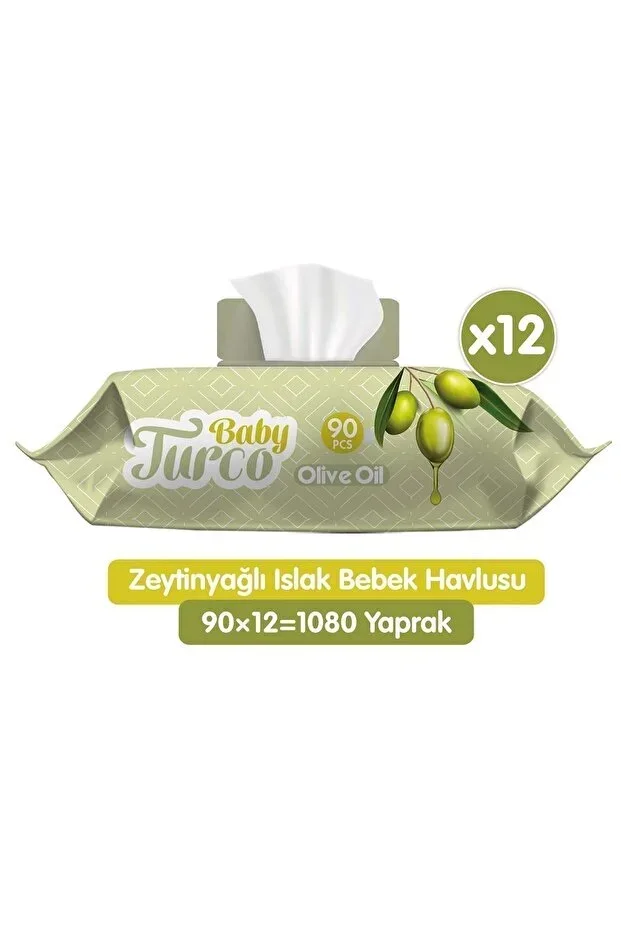 Baby Turco Olive Oil Wet Baby Towel 12x90 Pieces
