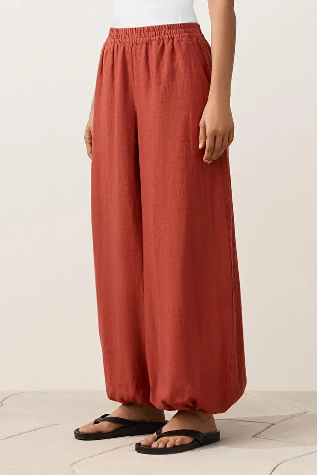 Oysho 100% Linen Trousers