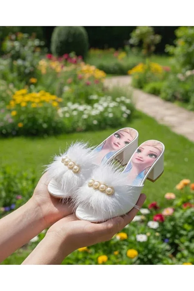 White Sandals Children's Character Heeled Sandals