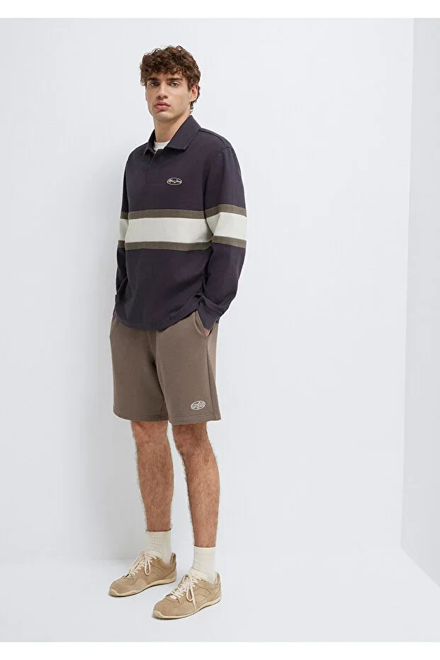 MVJNS Printed Brown Shorts 0410317-87875