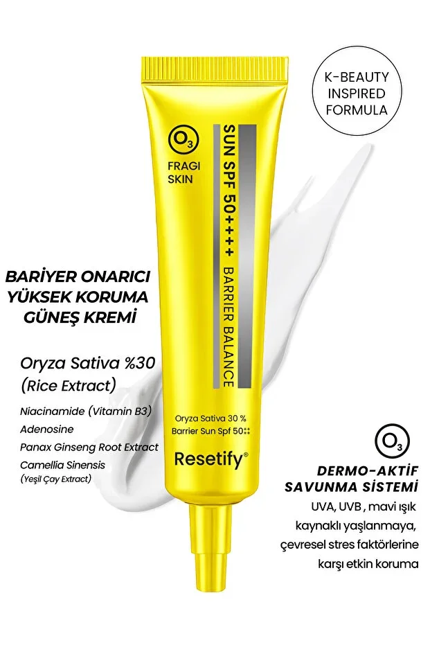 Barrier Balance Sun SPF50 Sunscreen 40 ML (Oryza Sativa %30)