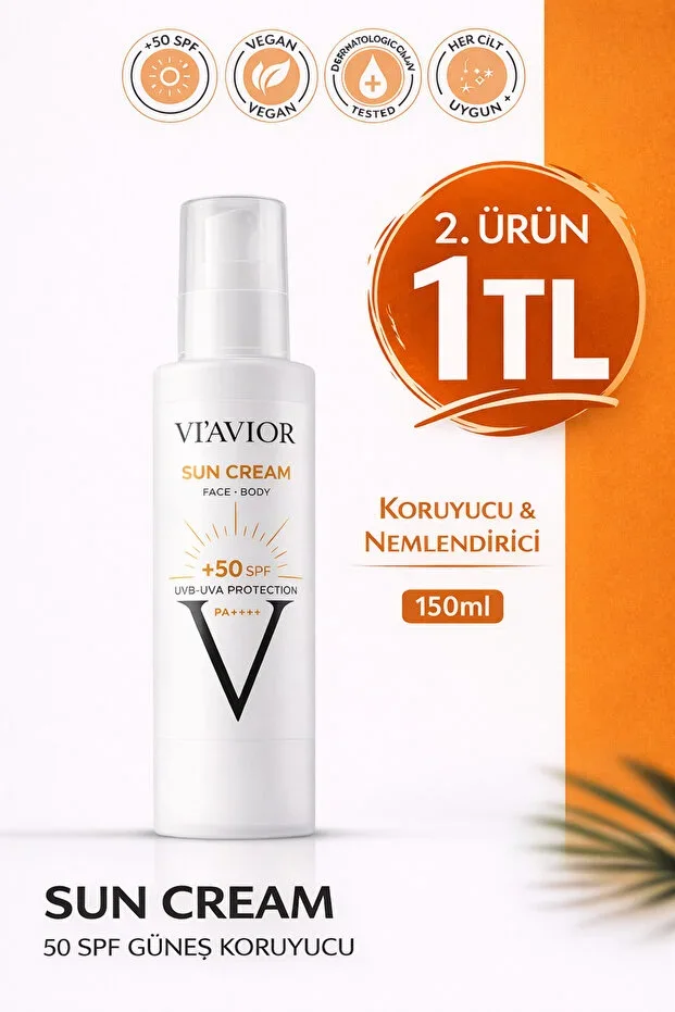 Sun Cream 50 Spf Sunscreen Daily High Uv Protection Anti-Stain Refreshing 150ml Viavior