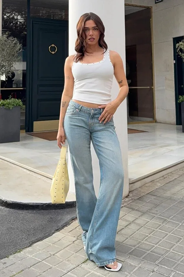 Bershka Low rise bootcut jeans