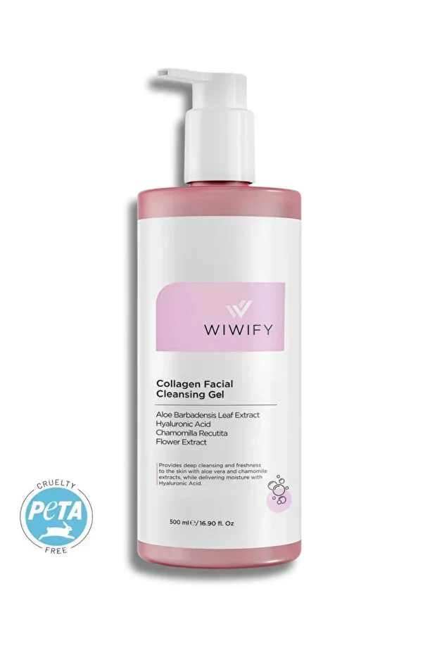 WIWIFY Purifying, Refreshing Face Cleansing Gel (With Aloe Vera & Chamomile Extract + Hyaluronic Acid) 500 ML