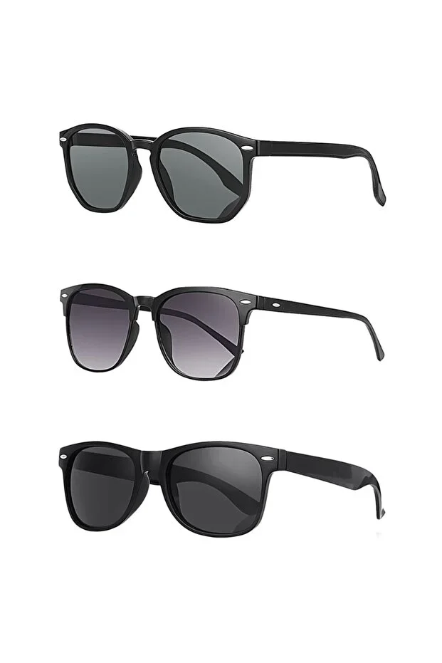 Uv400 Protected Unisex Sunglasses 3-Piece Opportunity Set