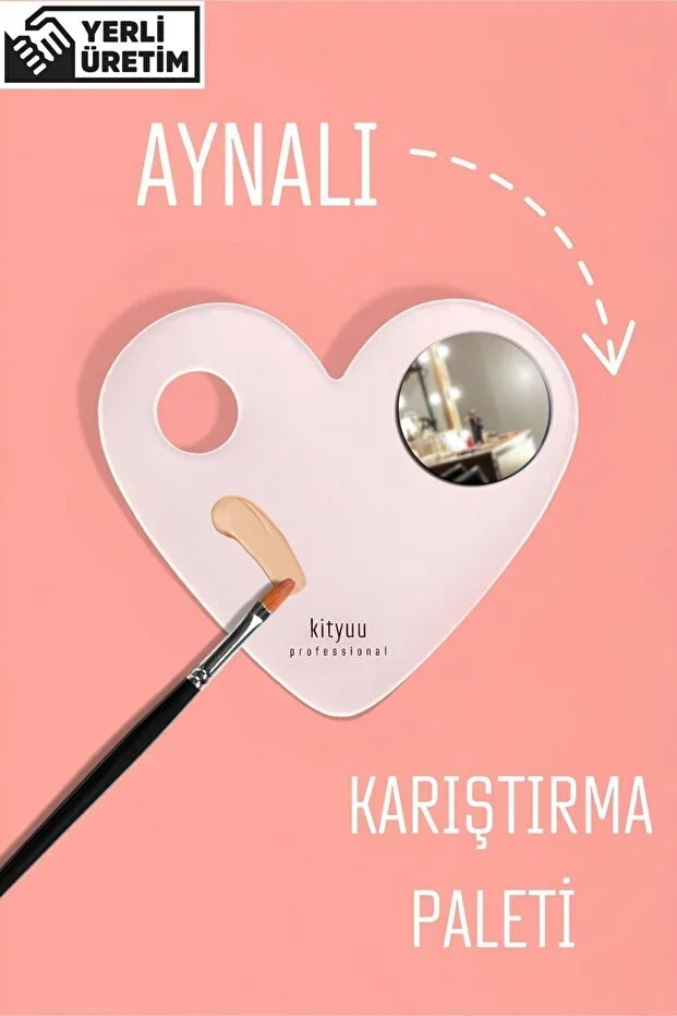 Mirror Gift Mixing Palette Heart | Product Makeup Mixing Palette