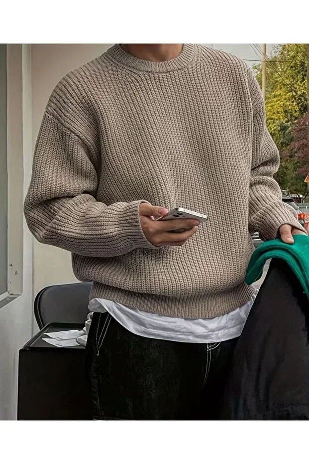 MEN'S KNIT SWEATER BICYCLE COLLAR BTK