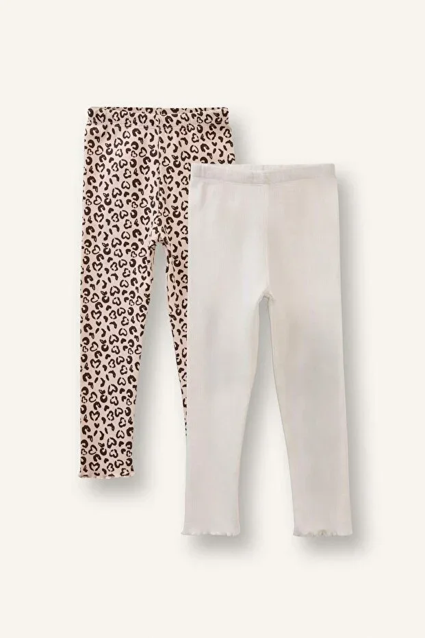 Leopard Print Ribbed Tank Top 2-Pack Leggings Girl Baby H3004A526SP